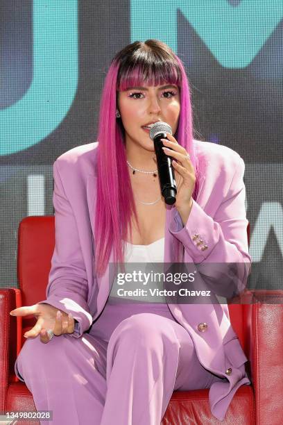 Lesslie Polinesia attends a press conference to announce the world tour evolución "Los Polinesios Jump Show" at Auditorio Nacional on October 28,...