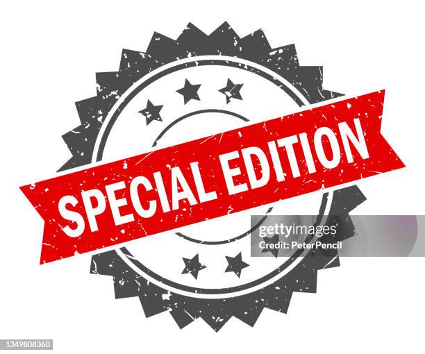special edition - stamp, imprint, seal template. grunge effect. vector stock illustration - limited edition stock illustrations