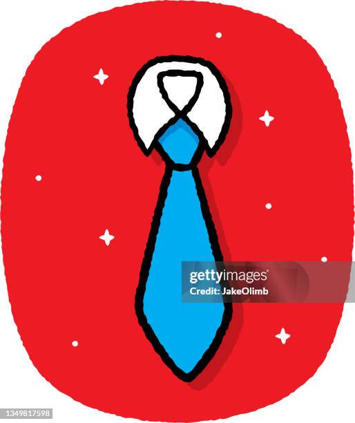necktie doodle 7 - windsor knot stock illustrations