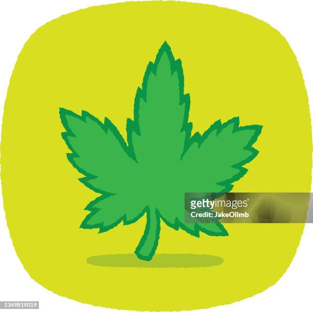 marijuana leaf doodle 5 - bong stock illustrations