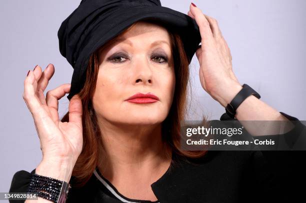 Actress Catherine Jacob poses during a portrait session in Paris, France on .