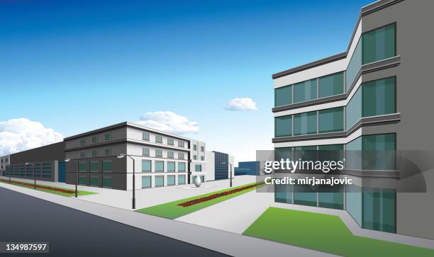 downtown - plaza stock illustrations