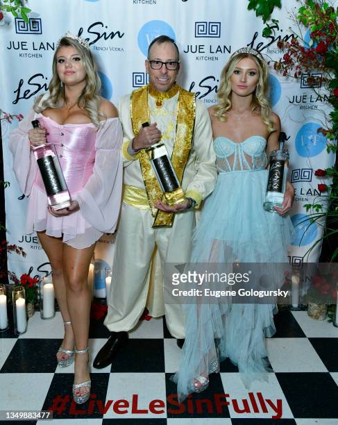 Meg Radice, Charles Vaughn and Audrey Jongens attend TheVIPList TikTok Stars Host a Halloween Ball at Jue Lan Club With LeSin Vodka at Casa La Femme...
