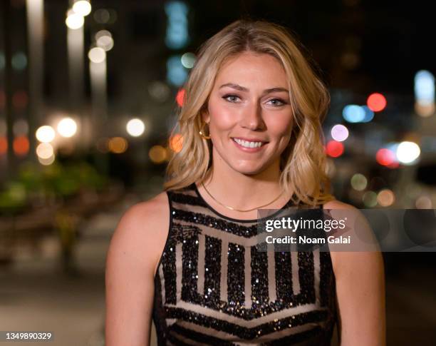 Mikaela Shiffrin attends the Gold Medal Gala at The Ziegfeld Ballroom on October 28, 2021 in New York City.