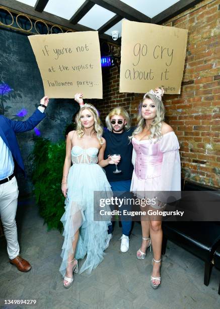 Audrey Jongens and Meg Radice attend TheVIPList TikTok Stars Host a Halloween Ball at Jue Lan Club With LeSin Vodka at Casa La Femme on October 28,...