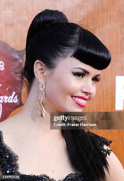 Recording artist Susie Brown of The JaneDear Girls arrives at the American Country Awards 2011 at the MGM Grand Garden Arena on December 5, 2011 in...