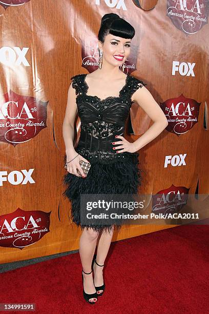 Recording artist Susie Brown of The JaneDear Girls arrives at the American Country Awards 2011 at the MGM Grand Garden Arena on December 5, 2011 in...