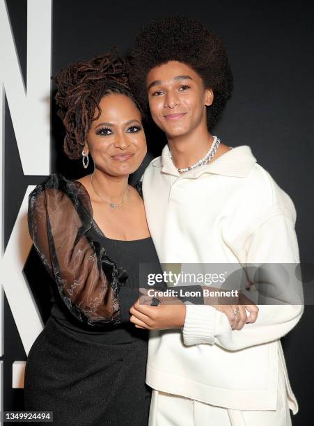 Ava DuVernay and Jaden Michael attend the Netflix Limited Series "Colin in Black and White" Premiere at Los Angeles County Museum of Art on October...