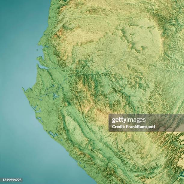 gabon 3d render topographic map color - north india map stock pictures, royalty-free photos & images