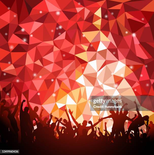 party crowded - dj party stock illustrations
