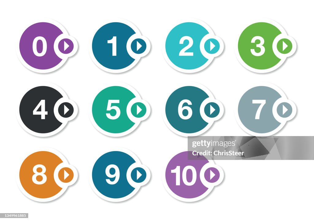 Number arrow icons