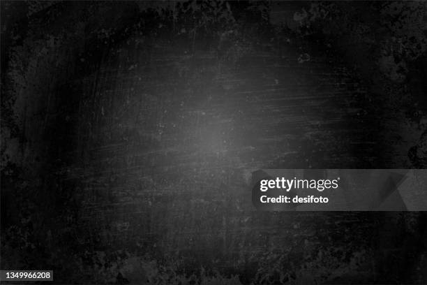 stockillustraties, clipart, cartoons en iconen met black colored scratched, wall texture grunge horizontal vector backgrounds like a blackboard - chalkboard background