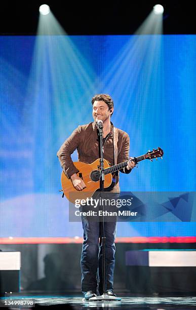 Musician Chris Young performs onstage at the American Country Awards 2011 at the MGM Grand Garden Arena on December 5, 2011 in Las Vegas, Nevada.