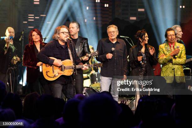 Rosanne Cash, Jeff Tweedy, Jason Isbell, Terry Allen, Rosanne Cash, Sheila E, Alejandro Escovedo and Lenny Kaye perform in concert during the finale...