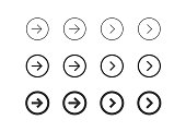 Circle arrow. Next button. JPG right line symbol in vector flat
