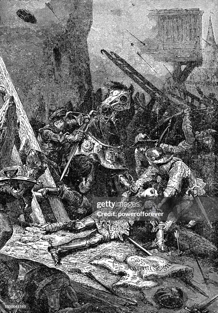 Joan of Arc Wounded by an Arrow to the Shoulder at the Siege of Orleans - 15th Century