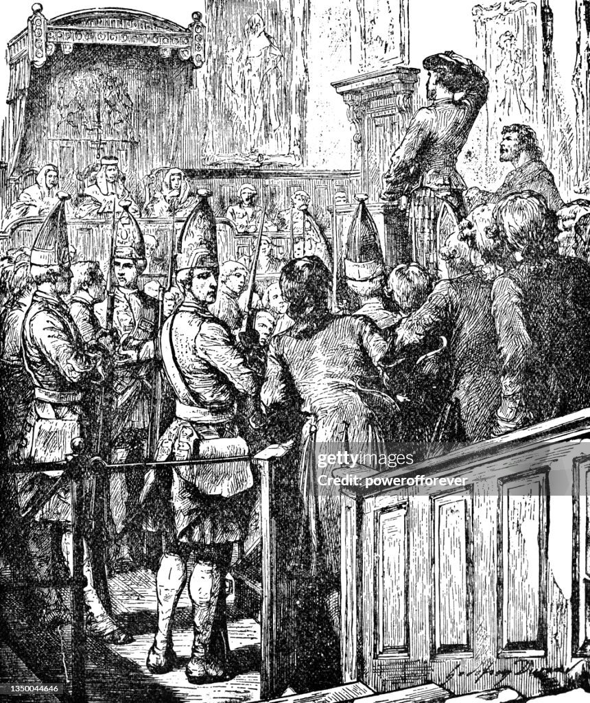 Woman on Trial for Witchcraft in Britain - 17th Century