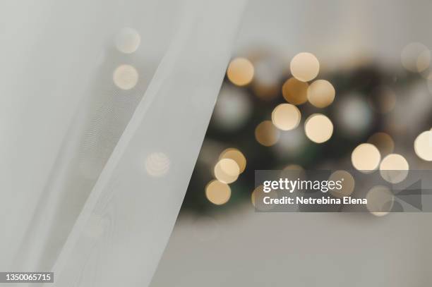 vintage tulle background with chiffon texture with flashlights. wedding concept, new year, christmas - veil stock pictures, royalty-free photos & images