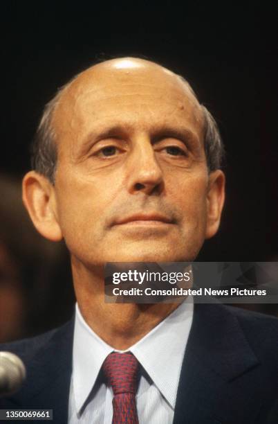 Court of Appeals Chief Judge Stephen Breyer testifies before the Senate Judiciary Committee during his Supreme Court Associate Justice confirmation...