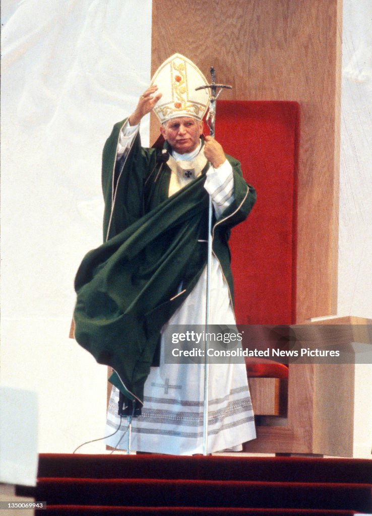 Pope John Paul II Conducts Mass On The Nartional Mall