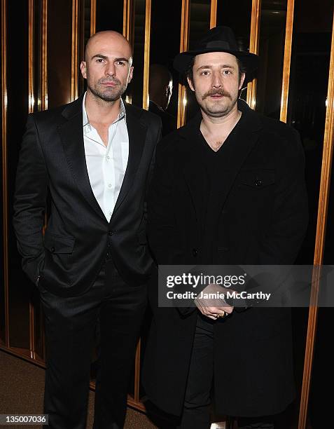 Ermin Sijamija and Nikola Djuricko attend the after party for the premiere of "In the Land of Blood and Honey" at The Standard Hotel Rooftop on...