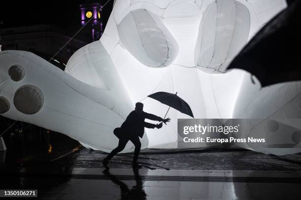 The Puerta del Sol during the International Festival of Light, 'LuzMadrid', on October 29 in Madrid, Spain. In Puerta del Sol you will be able to see...