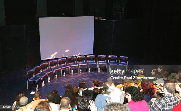 General view of atmosphere at the Sundance Institute Screenplay Reading of Keith Davis' "The American People" at the 52nd Street Project on December...