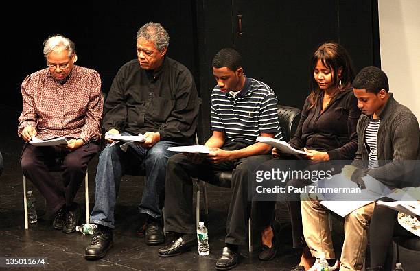 Venida Evans, Charles Turner, JaQwan Kelly, Tonya Pinkins and Dante Clark attend the Sundance Institute Screenplay Reading of Keith Davis' "The...