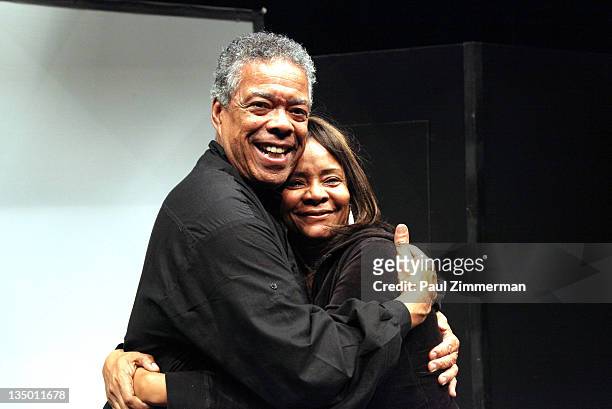 Charles Turner and Tonya Pinkins attend the Sundance Institute Screenplay Reading of Keith Davis' "The American People" at the 52nd Street Project on...