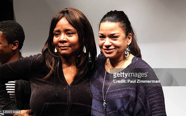 Tonya Pinkins and Yvette Ganier attend the Sundance Institute Screenplay Reading of Keith Davis' "The American People" at the 52nd Street Project on...