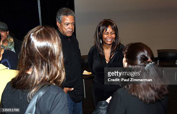 Charles Turner and Tonya Pinkins attend the Sundance Institute Screenplay Reading of Keith Davis' "The American People" at the 52nd Street Project on...