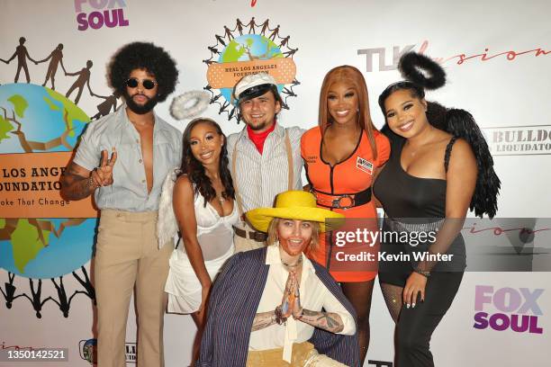 Anton Peeples, Zonnique, Prince Michael Jackson, Jazz Anderson, Jamie Dubose and Paris Jackson attend the "Thriller Night" Halloween Party hosted by...