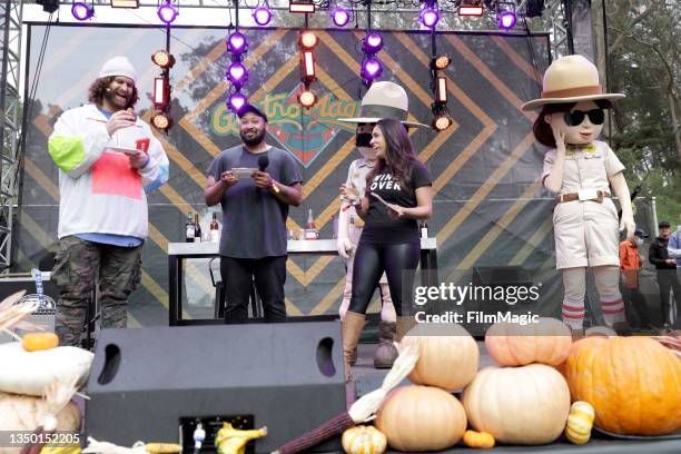 Harley Morenstein, Bartees Strange, and guests speak onstage at Gastromagic during day 1 of the 2021 Outside Lands Music and Arts Festival at Golden...