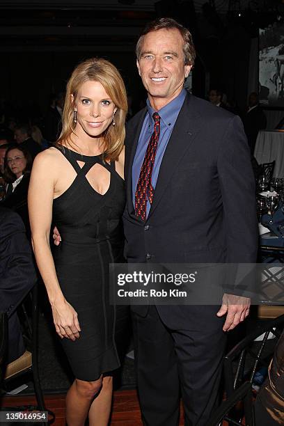 Cheryl Hines and Robert F. Kennedy, Jr attend the Robert F. Kennedy Center for Justice and Human Rights 2011 Ripple of Hope Awards dinner at Pier...