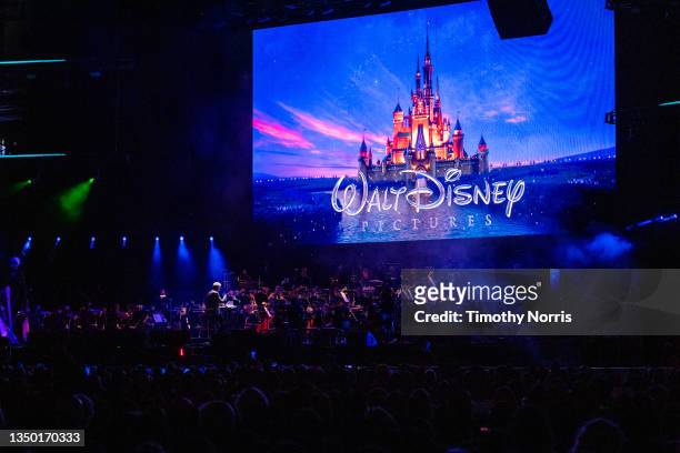 John Mauceri conducts the orchestra during Disney's Tim Burton's "The Nightmare Before Christmas" Live To Film Concert Experience at Banc of...