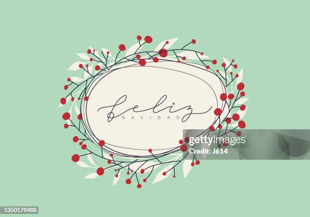 stockillustraties, clipart, cartoons en iconen met christmas greeting card in spanish - mexican flower pattern