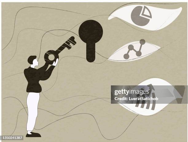 key to success , business solution , teamwork - open access stock illustrations