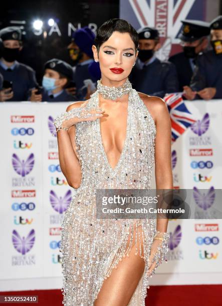 Maura Higgins attends the Pride Of Britain Awards 2021 at The Grosvenor House Hotel on October 30, 2021 in London, England.