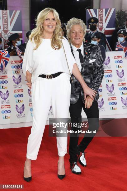 Rod Stewart and Penny Lancaster attend the Pride Of Britain Awards 2021 at The Grosvenor House Hotel on October 30, 2021 in London, England.