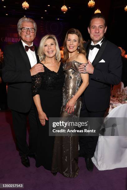 Marianne Hartl, Michael Hartl, Jennifer Vollmer and Sascha Vollmer attend the 26th Leipzig Opera Ball at Oper Leipzig on October 30, 2021 in Leipzig,...