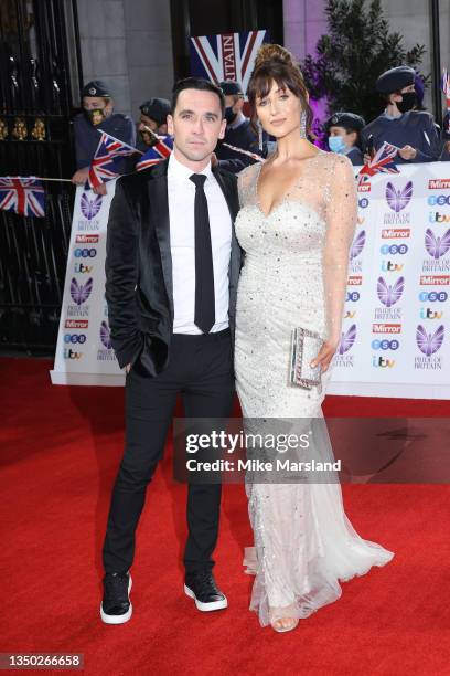 Catherine Tyldesley and Tom Pitfield attends the Pride Of Britain Awards 2021 at The Grosvenor House Hotel on October 30, 2021 in London, England.