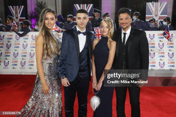 Peter Andre, Princess Andre, Junior Andre and Emily MacDonagh attend the Pride Of Britain Awards 2021 at The Grosvenor House Hotel on October 30,...