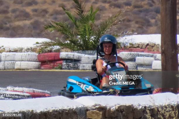 Rebecca Cooke is seen in Mykonos, Greece.