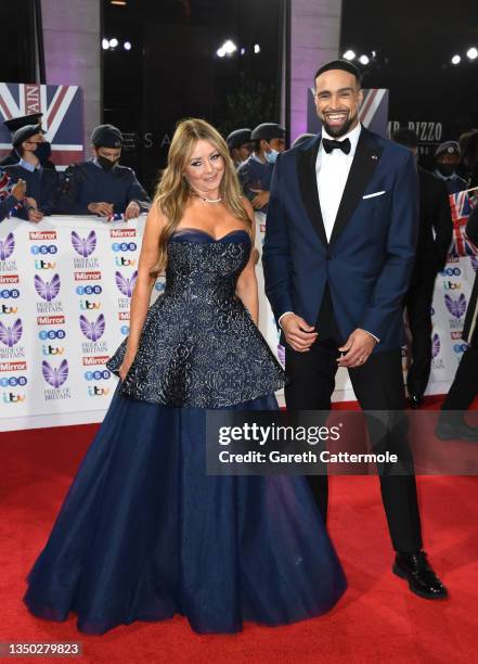 Carol Vorderman and Ashley Banjo attend the Pride Of Britain Awards 2021 at The Grosvenor House Hotel on October 30, 2021 in London, England.