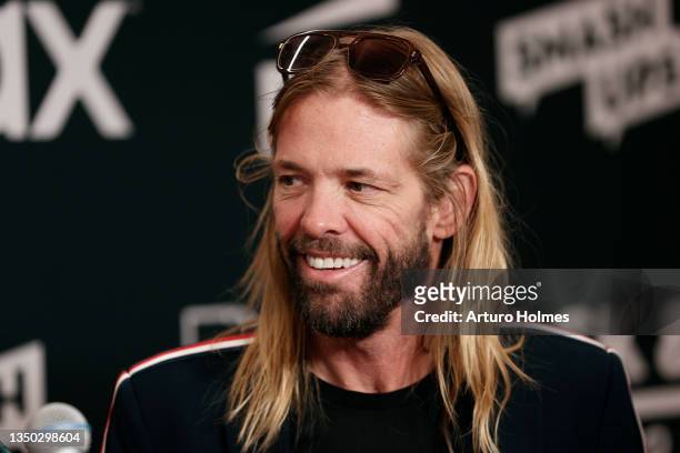 Taylor Hawkins of Foo Fighters attends the 36th Annual Rock & Roll Hall Of Fame Induction Ceremony at Rocket Mortgage Fieldhouse on October 30, 2021...
