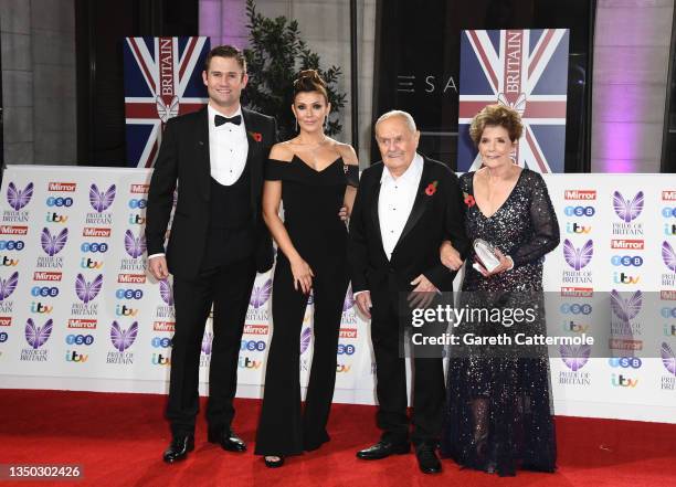 Scott Ratcliff, Kym Marsh, David Marsh and Pauline Marsh attend the Pride Of Britain Awards 2021 at The Grosvenor House Hotel on October 30, 2021 in...