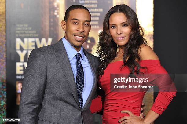 Actor/ rapper Chris Ludacris Bridges and Eudoxie arrive to the Premiere Of Warner Bros. Pictures' "New Year's Eve" at Grauman's Chinese Theatre on...