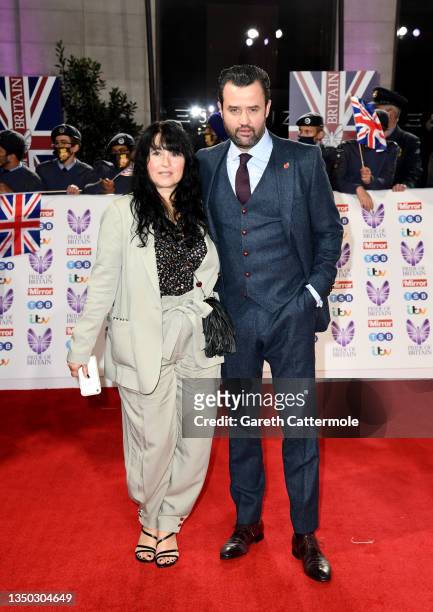 Daniel Mays and Louise Burton attend the Pride Of Britain Awards 2021 at The Grosvenor House Hotel on October 30, 2021 in London, England.