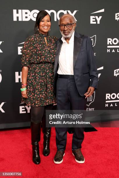Clarence Avant attends the 36th Annual Rock & Roll Hall Of Fame Induction Ceremony at Rocket Mortgage Fieldhouse on October 30, 2021 in Cleveland,...