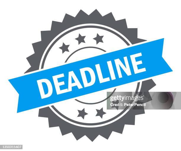 deadline - stamp, imprint, seal template. grunge effect. vector stock illustration - pushing limits stock illustrations